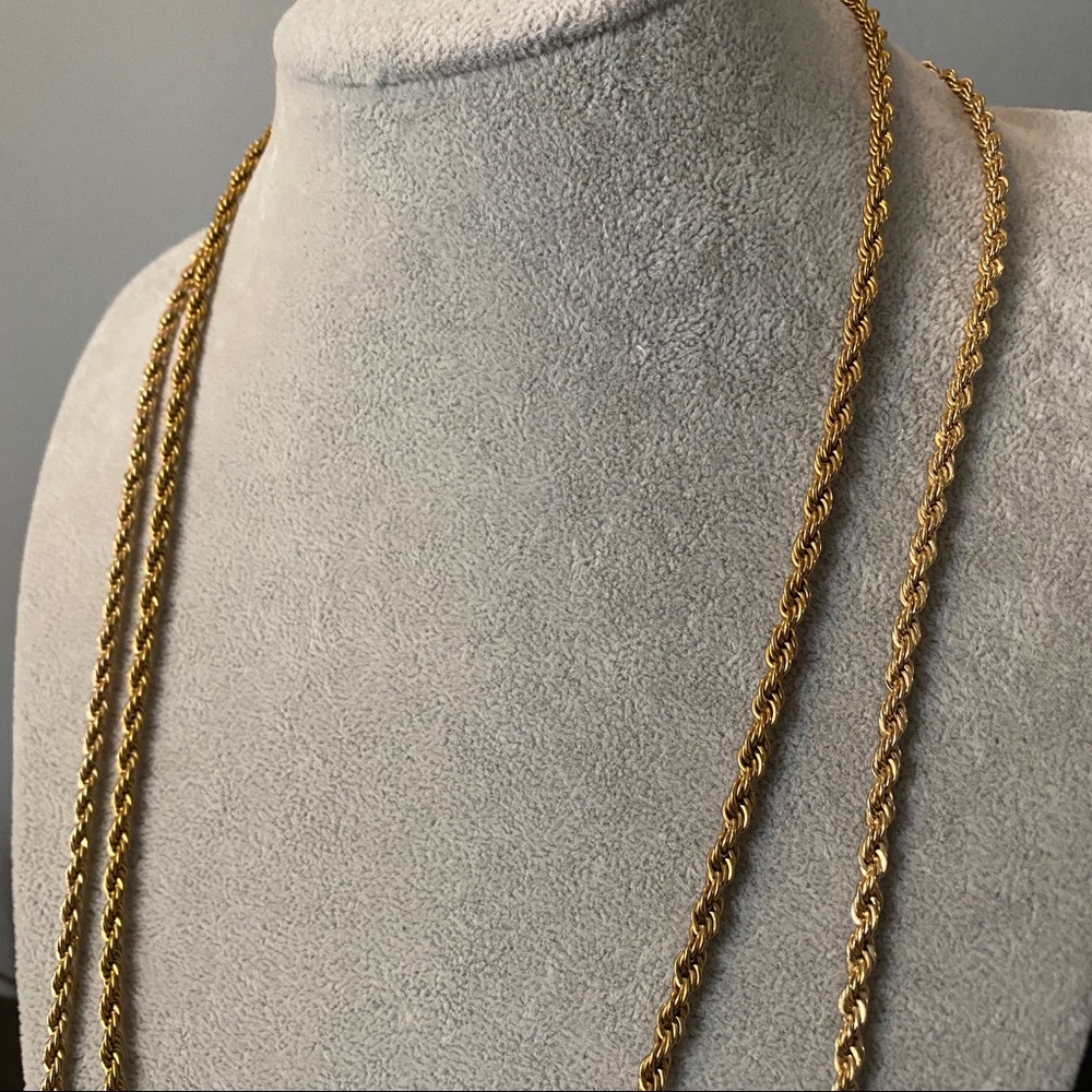 Two Antique Gold Rope Necklaces